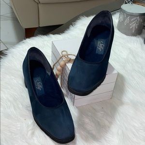 Navy Selly shoes. Size 8